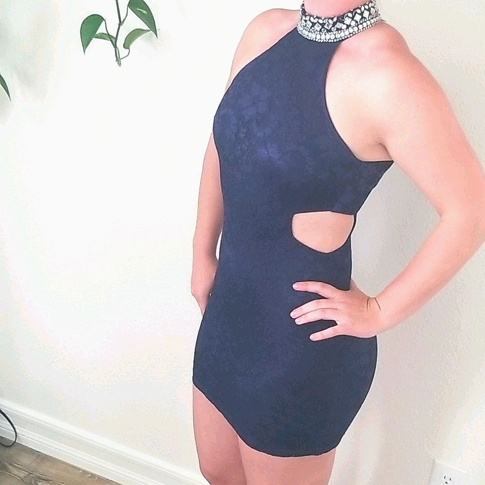 Navy cocktail dress